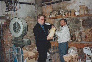 John with Giovanni Tieuli in Murano